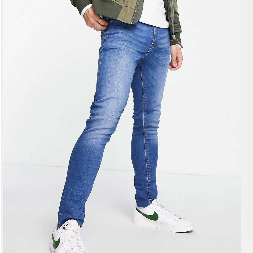 Men’s River Island Skinny Blue Jeans